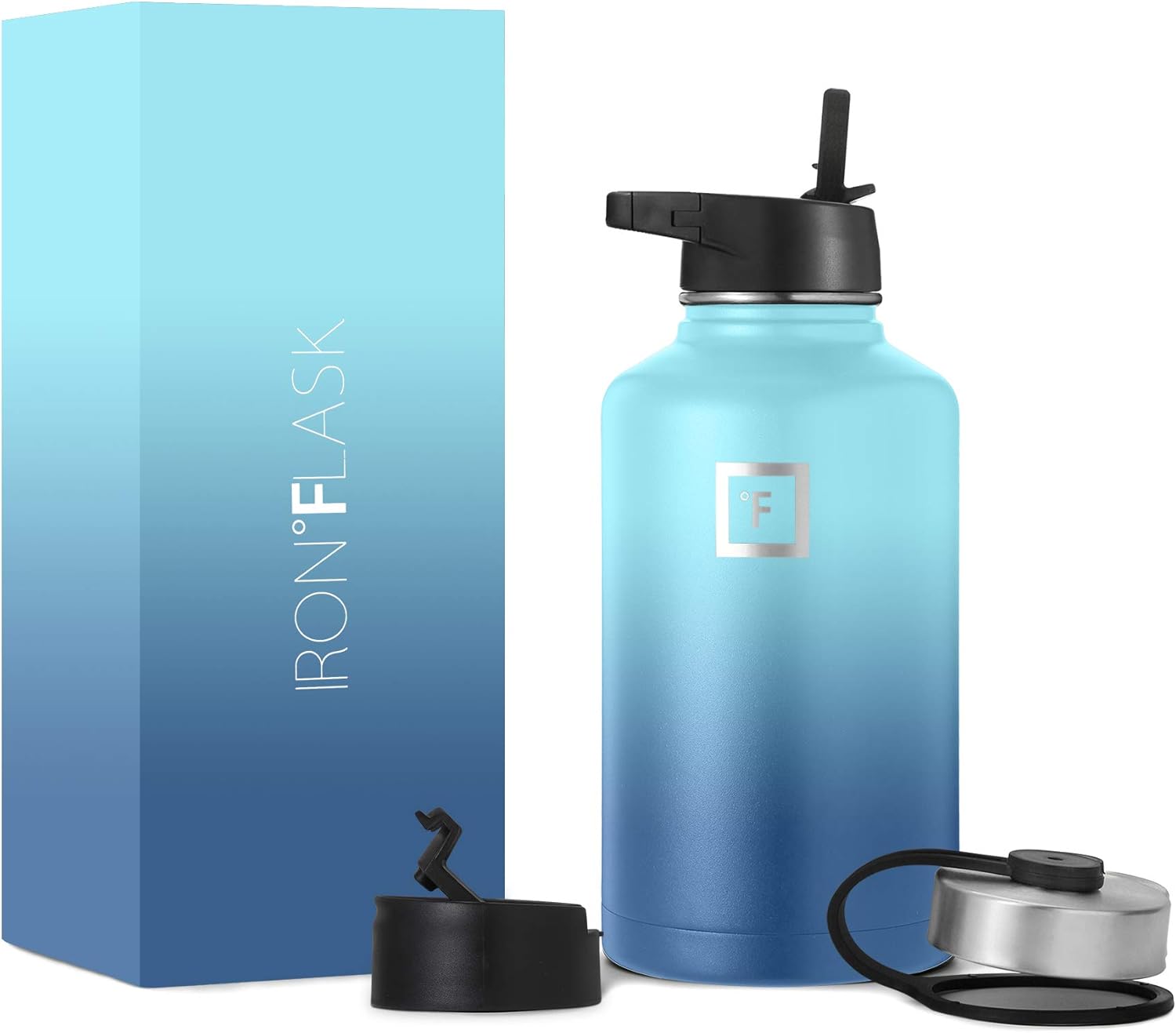 New IRON °FLASK Wide Mouth Sports Water Bottle 64 Oz, 3