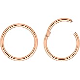 HINGED PIERCING CLICKER HOOP SLEEPER EARRING EAR RING TRAGUS NOSE - Foto 5