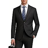 MOGU Suits for Men, 2 Piece Wool Suit with 2 Buttons Tuxedo Blazer Pants for Formal Events, Business
