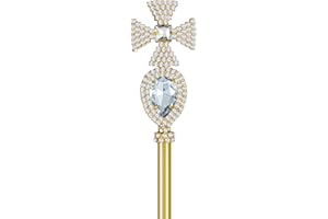 CiBiZi Fairy Princess Wands Alloy Magic Wands Queen King Costume Scepter Wands for Pageant Role Play Wedding Halloween Prom