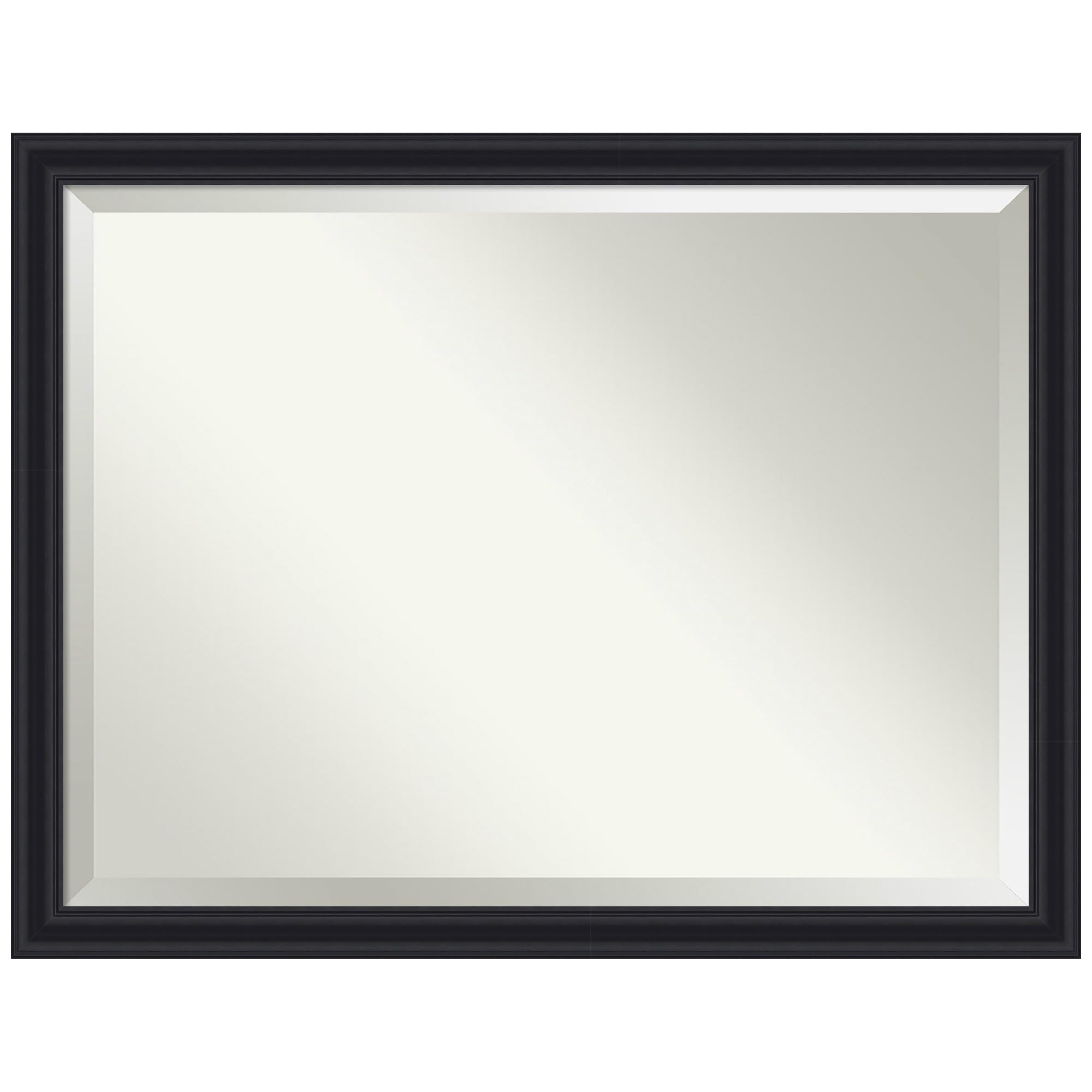 Amanti Art Black Bathroom Mirror for Over Sink, 34x44 Dalat Black Rectangle Vanity Mirror, X-Large Traditional Frame, Hangs Horizonally and Vertically, Bathroom Wall Decor, Beveled Edge Image