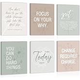 CHDITB Motivational Quotes Frame Canvas Wall Art, Inspirational Wall Decor, Set Of 6 Positive Affirmation Posters For Women, Uplifting Artwork Encourage Art Prints For Home Office Living Room-8”x10”