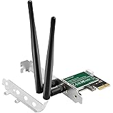 LinksTek Wireless-AC 1200Mbps (2.4GHz 300Mbps and 5GHz 867Mbps) PCIE WiFi Adapter, PCIE WiFi Card, Intel Wireless-AC 7265 Net
