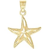 Jewels By Lux 10kt Yellow Gold Unisex Star Fish Sea Life Charm Pendant