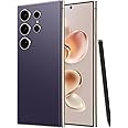 I24 Ultra Unlocked Smartphone,6GB+256GB Built in Pen with128GB Memory Card cell phone Android 13, 6.8"HD Screen Unlocked Cell Phone, 6800mAh, 48MP+108MP Dual Camera/Fingerprint Lock (Dark purple)