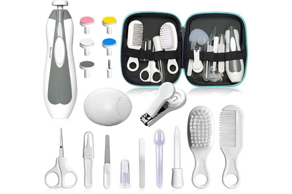 Baby Grooming Kit - 19 in 1 Nursery Essentials Baby Registry Shower Gift for Newborns, Infants, Toddlers, Boys, Girls Kids-Sa
