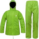 RainRider Rain Suits Safety Rain Jacket with Pants High Visibility Reflective Rain Gear