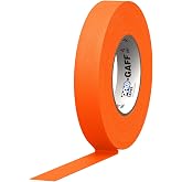 1" Width ProTapes Pro Gaff Premium Matte Cloth Gaffer's Tape With Rubber Adhesive, 50 yds Length x, Fluorescent Orange (Pack of 1)
