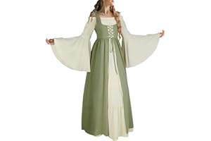 CARUHIF Women's Renaissance Costume Medieval Dress Halloween Costume