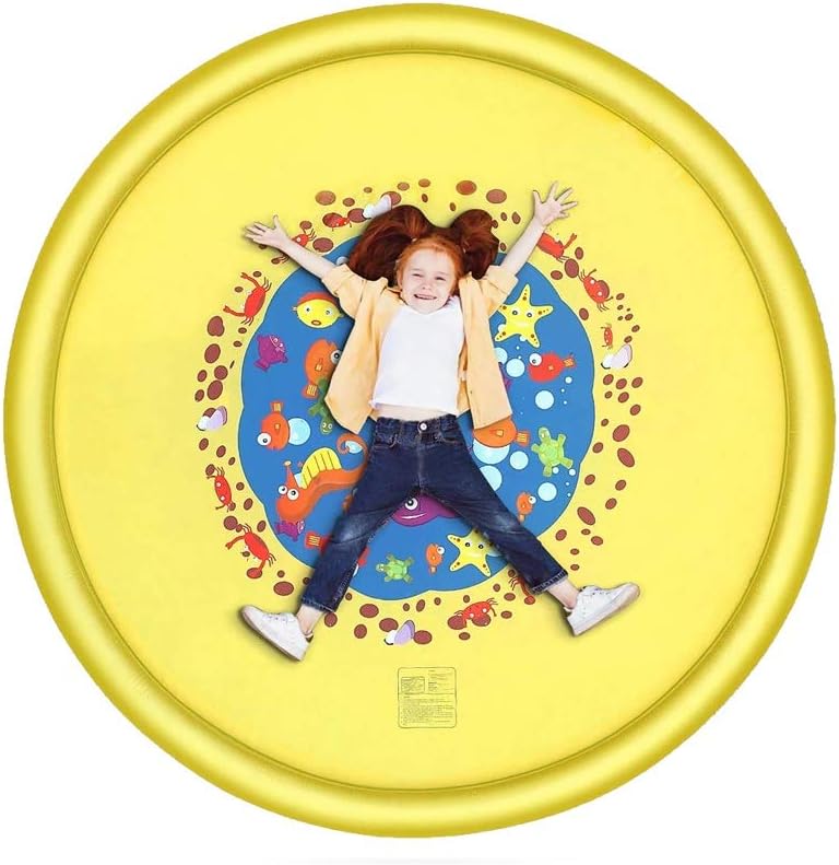 Splash Pad Sprinkler 66 Zoll for Kinder im Freien Wasserspielzeug Spaß