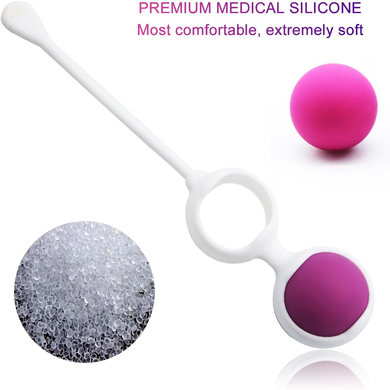 Adorime Kegel Exercise Weights - Ben Wa Kegel Balls Weighted Exercise Kit for Beginner - Doctor Recommended Tightening Training System for Women, Bladder Control & Pelvic Floor Exercises (4-Piece Set): Health & Personal Care