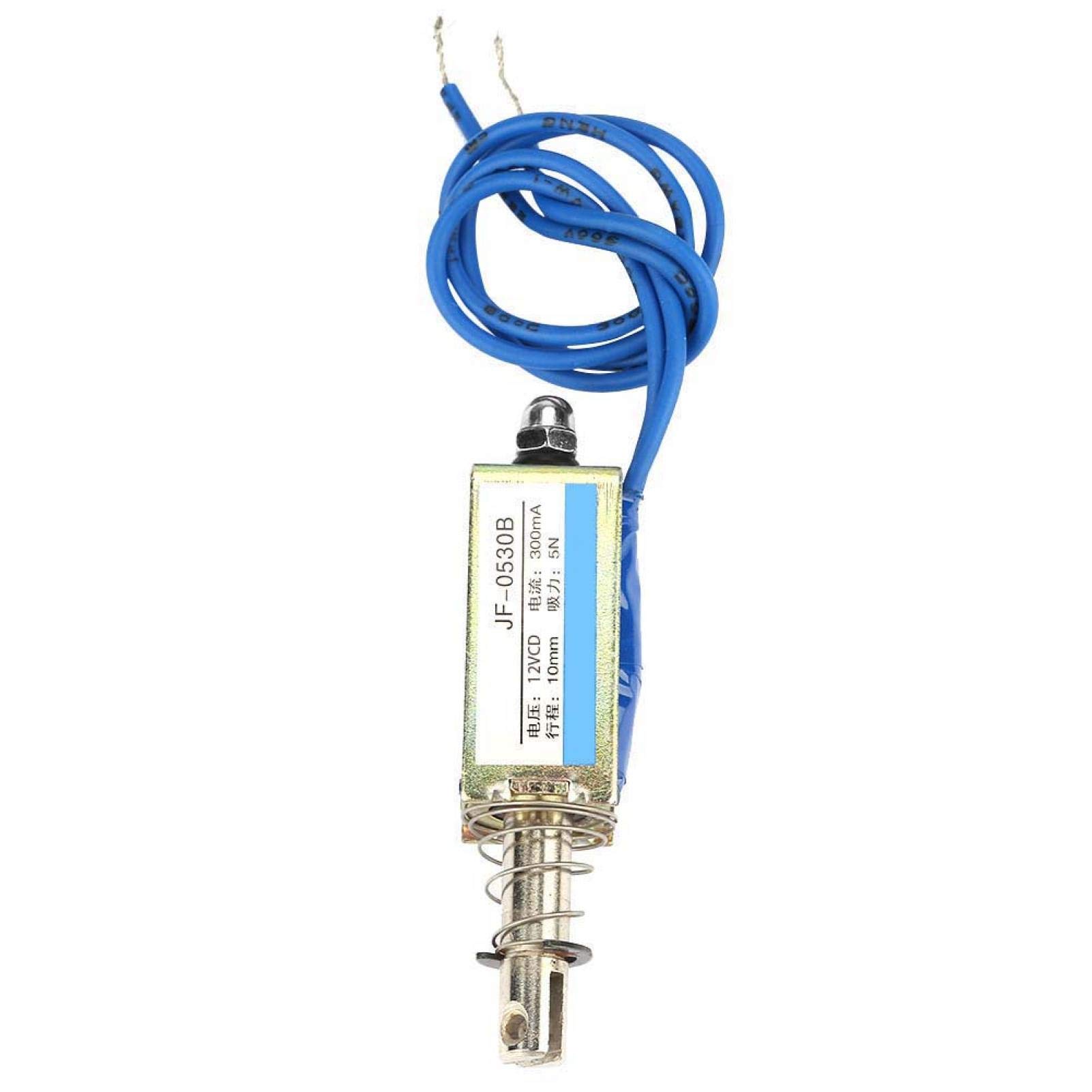 High Efficiency 6/12/24V Automation Control DC Electromagnet 300mA Pull Electromagnet 5N Retractable Range 10mm Electromagnet for Industrial Automation Control Equipment(12V)