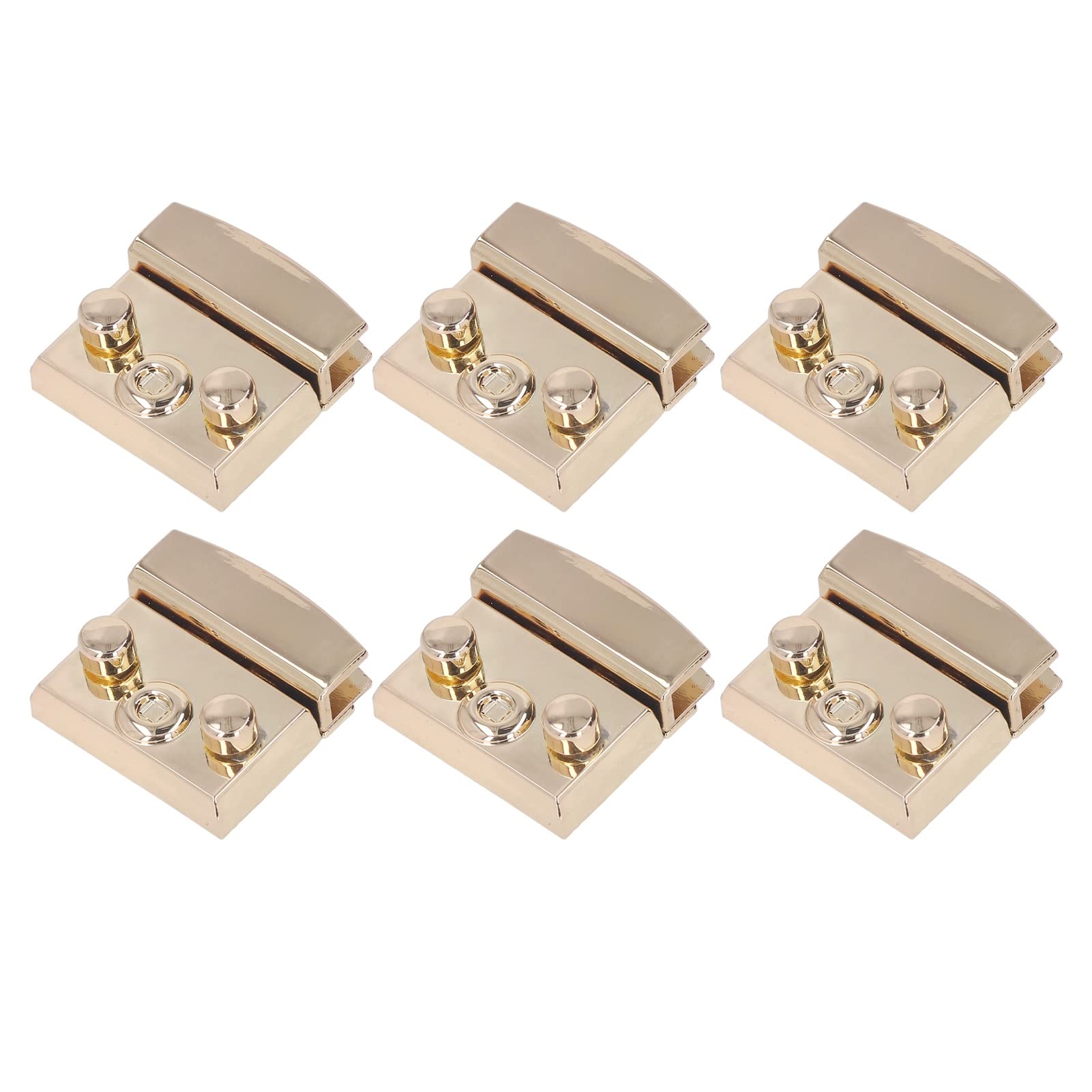 6pcs Turn Lock Clasps, Purse Making Beading Jewelry Making Gold Alloy Purse Buckle Fasteners Hardware DIY Craft Wallets