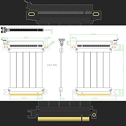 GLOTRENDS 400mm PCIe 3.0 X16 Riser Cable for