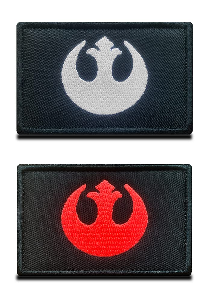 Zcketo 2 Pieces Military Tactical Patches for Film Rebel Alliance Rebel Rebel Scum Embroidery Funny Emblem Tags Patches for Attaching to Backpack Bag Vest Collection