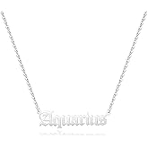 Aimber 18K Gold Plated Astrology Necklace for Women Jewelry,12 Zodiac Pendant Horoscope Constellations Necklace