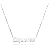 Aimber 18K Gold Plated Astrology Necklace for Women Jewelry,12 Zodiac Pendant Horoscope Constellations Necklace