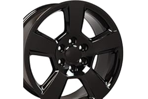 OE WHEELS LLC OE Wheels CV76 20 Inch Rim Fits Tahoe Style 6x139.7 20x9 Gloss Black - Hollander 5652 (1)