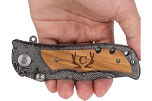 Fanfoobi Laser Engraved Pocket Knife with monogrammed from A-Z