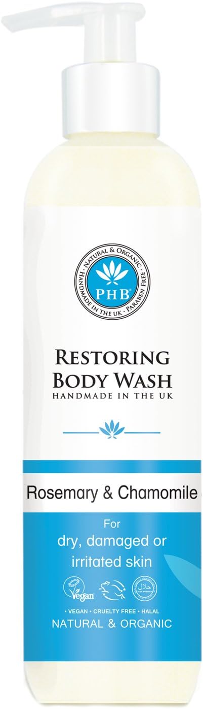 PHB Restoring Body Wash with Rosemary and Chamomile, 250 ml