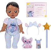JAKKS Pacific Disney Darlings 13-Inch Interactive Baby Doll &ndash; Magical Lights, Sounds, Music &amp; Wand &ndash; Stitch-Inspired Nurturing Doll with Accessories &ndash; Multiple Skin Tones, Eye Colors &ndash; Ages 2 and Up