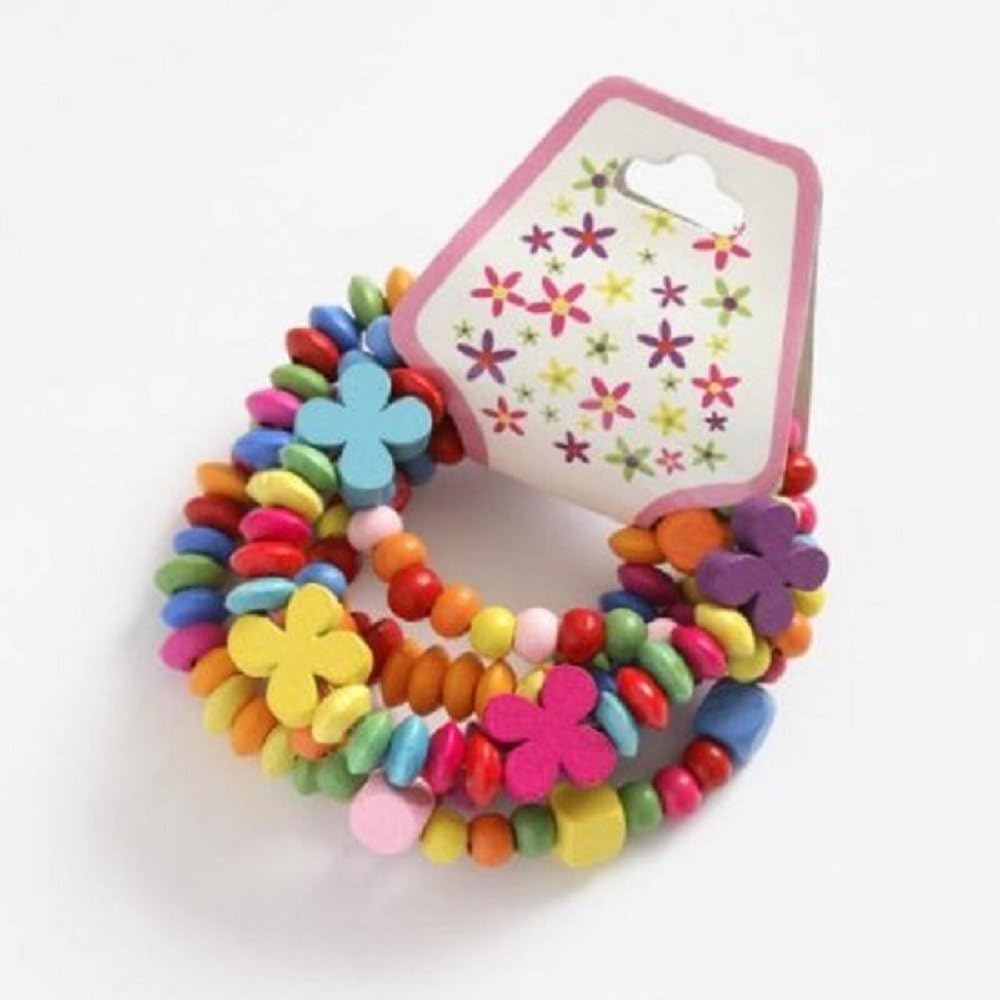 Talbot Fashion Set of 5 Wooden Bead Bracelets for Children