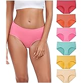 wirarpa Women's Underwear Cotton Hipster Panties Ladies Panties 6 Pack (Regular & Plus Size)