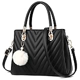 I IHAYNER Womens Fashion Leather Handbags Quilted
