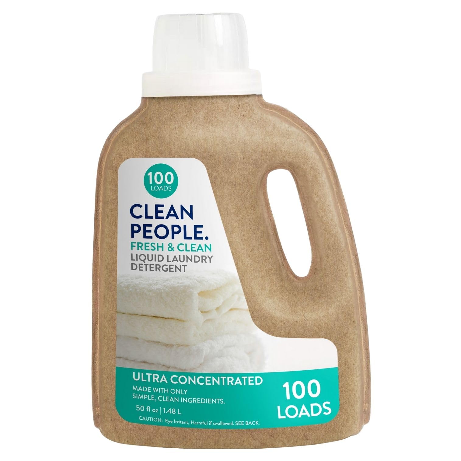 Photo 1 of Clean People Liquid Laundry Detergent - Recyclable Packaging, Non-Toxic, Stain Fighting - Ultra Concentrated, Laundry Soap - Fresh Scent, 50 fl oz…