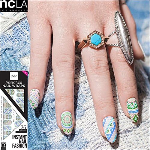 Amazon Ncla エヌシーエルエー ネイルシール ネイルラップ 爪に貼るだけで ネイルアート 夏フェス ジオメトリック 幾何学 ジュエリー小物 ケア用品 通販