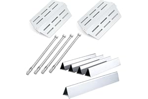 CHARBROFIRE Genesis E-330 Grill 4 Burner 62752 7620 7621 Flavorizer Bars 65505 Heat Deflectors Replacement Parts for Weber Genesis Grill Parts 300 Series with Front Control E-310 E-320 S310 S320 S-330 EP310 EP320