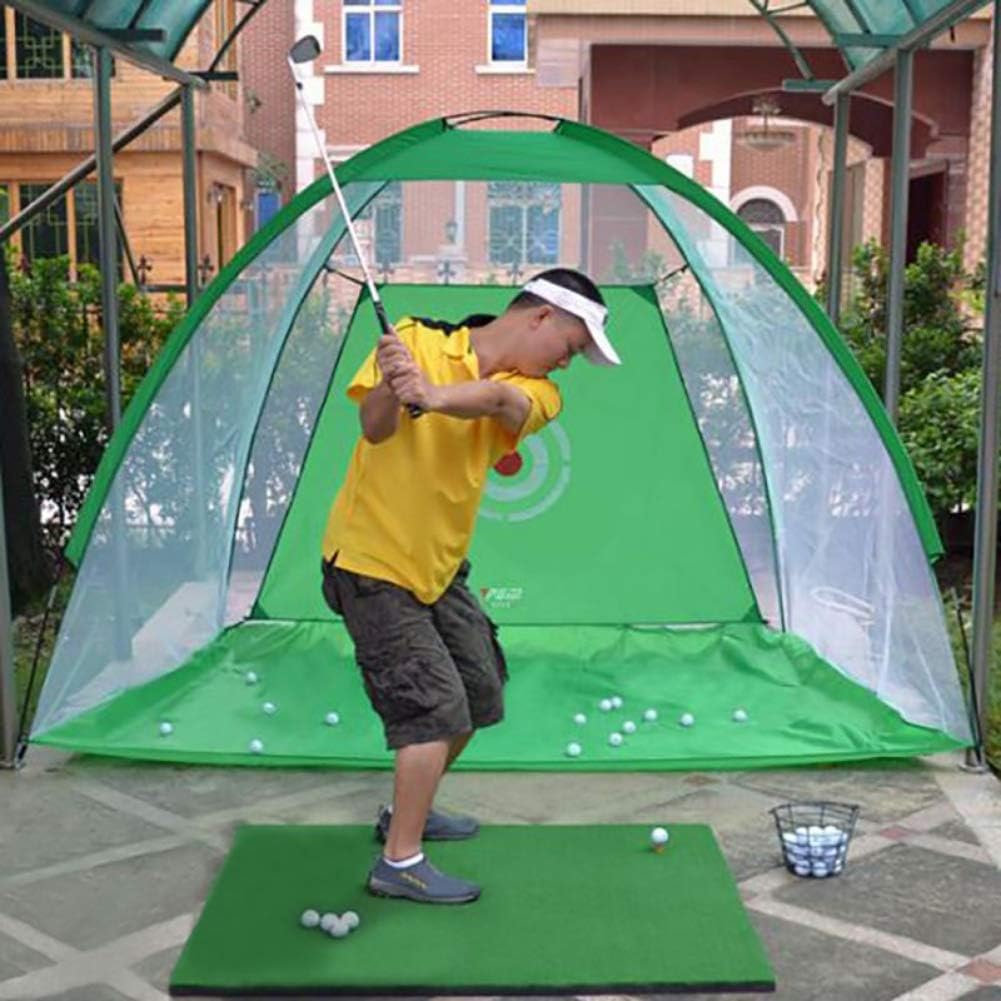 EFINNY 1M Foldable Golf Hitting Cage Training Aids Indoor Outdoor Sports Golf Cage Swing Trainer Chipping Net Backyard Garden Grassland Golf Practice Net(65x15x10cm)