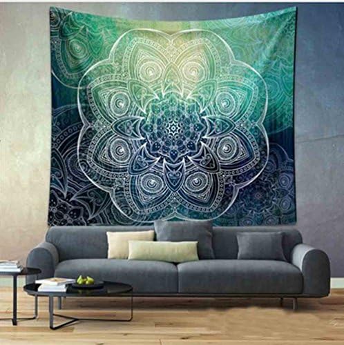 QNJins Hippie Mandala Bohemian Tapestry, Psychedelic Tapestry Wall Hanging Ethnic Decorative Tapestry (Large, Jasper Flower#1)