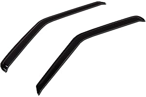 TuningPros WV-048-2 Window Visor Deflector Rain Guard Dark Smoke 2-pc Set