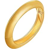 YBMYCM Wide Cuff Chunky Gold-Plated Bracelets for Women Open Cuff Bangles Adjustable Wrist Cuff Bracelets for Women