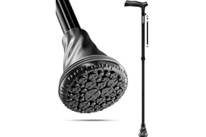 HONEYBULL Walking Cane for Men & Women – Foldable, Adjustable, Lightweight Cane with Air Cushion Tip for Stability & Ergonomic Grip, Heavy Duty Walking Sticks for Seniors