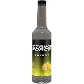 Strike Force Energy Drink Mix - Original Flavor - Natural Tasting Caffeine Drink - Turn Any Drink into a Healthy Energy Drink - Zero Calories, Keto Friendly, Sugar Free, Pre Workout (750ml EZ-Pump Bottle - Lemon)