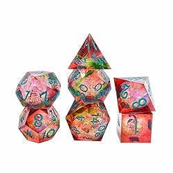 OriCraft Red Magic Dice - D&D Dice Set, Polyhedral