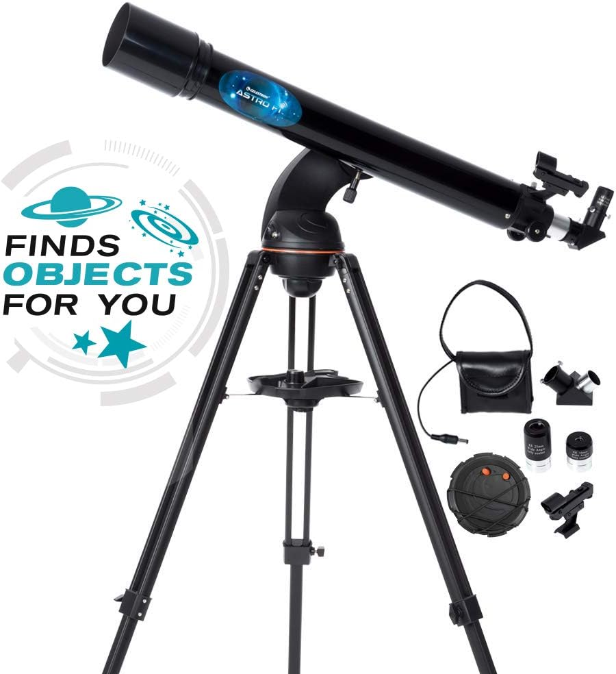 Celestron 22201 Astro-Fi 90 WiFi Refractor Telescope, Black, 90 mm Refractor