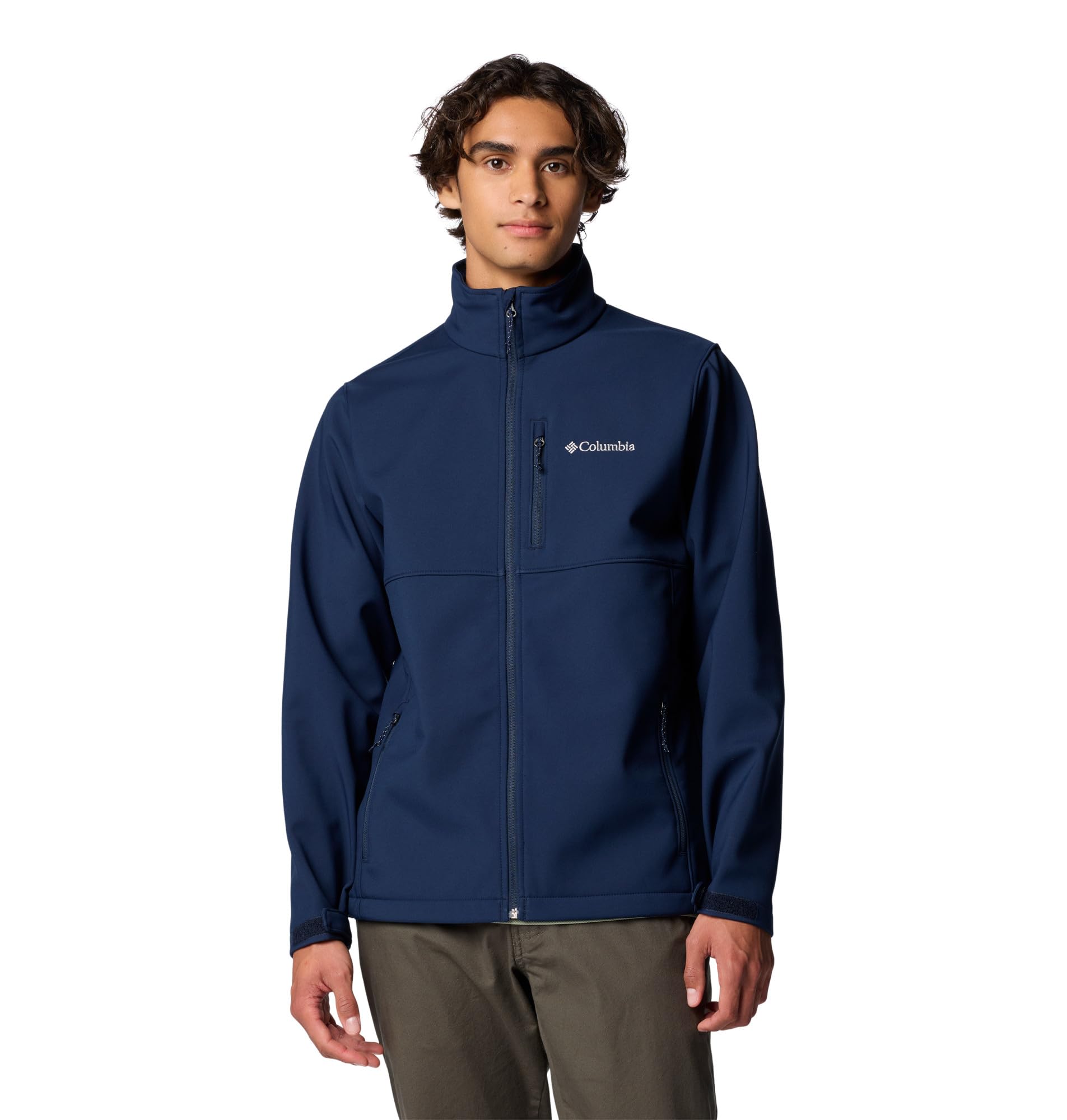 Columbia Mens Ascender Softshell Full Zip Rain Jacket, Collegiate Navy, 5X Image