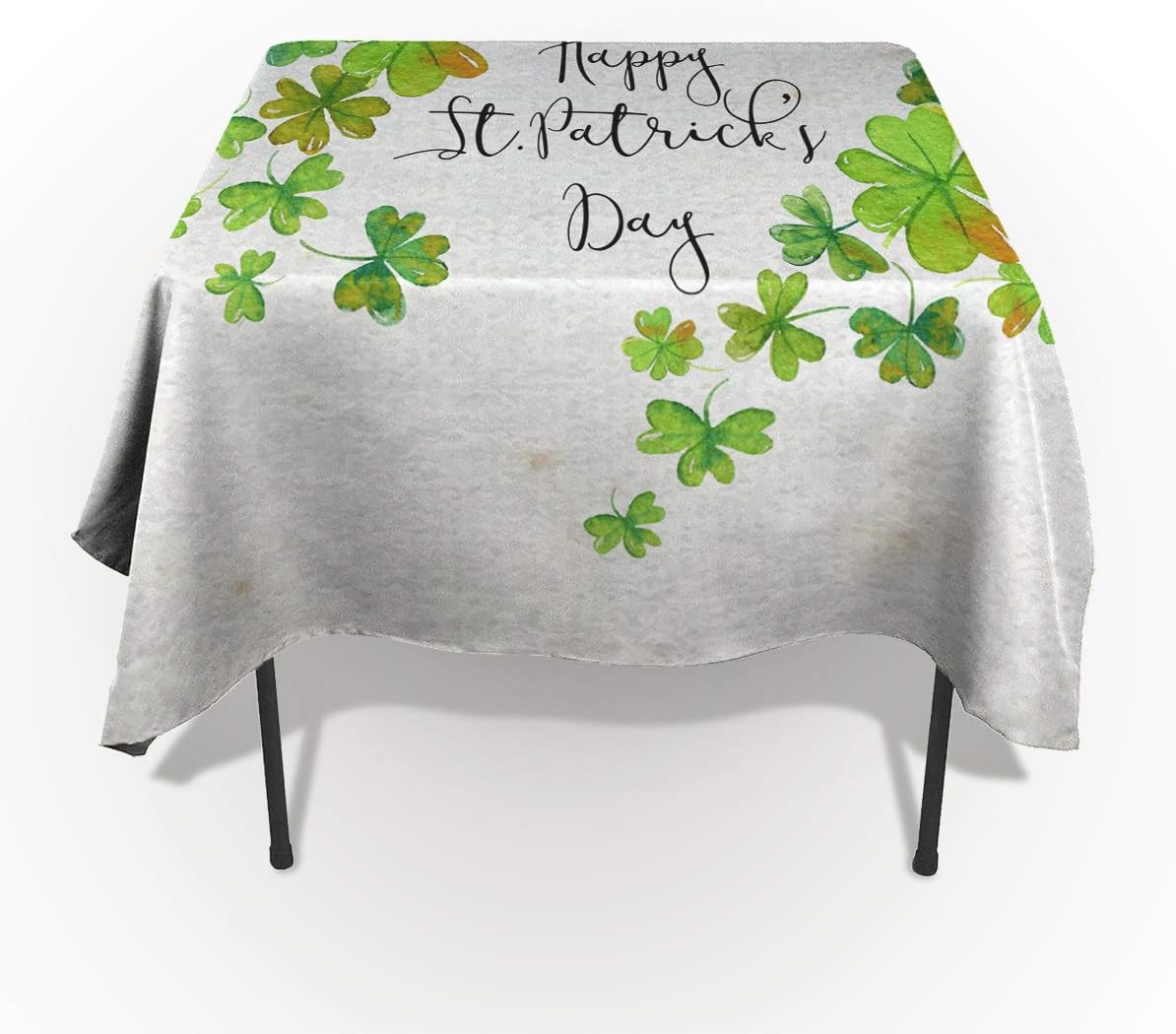 Red Vow Durable Linen Fabric TableclothsWatercolor Happy