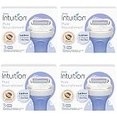 Schick Intuition Pure Nourishment Womens Razor Refills with Coconut Milk and Almond Oil, 12 count