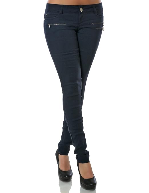 Damen Skinny Hose Treggings Stretch DA 15528