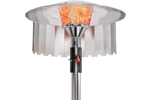 EUWAY Patio Heater Reflector Shield for Propane Patio Heaters and Round Natural Gas, Collapsible and Portable