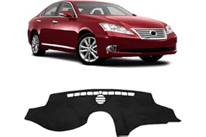 FIILINES Dashboard Cover for Lexus ES ES240 ES350 2007-2012, Lexus ES Accessories Suede Dash Cover Mat Sunshade Anti-Slip Pad Carpet Protector Black