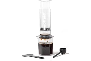 AeroPress Clear XL Coffee Press, All-in-One Large French Press, Pour-Over & Espresso Style Manual Brewer, 2 Min Brew for Less Bitterness, More Flavor, Portable Coffee Maker, Travel & Camping