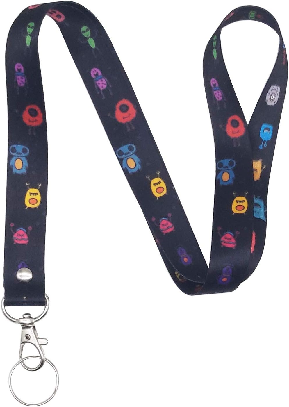 Alien Lanyard, ID Badge Lanyard with Lobster Clasp and Key Ring, Keychain Lanyard