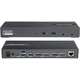 WAVLINK USB C Docking Station 4K@60Hz 3 Monitor for Mac(M1-M5,Neo),Windows | 100W PD Charging for Laptop with Thunderbolt 5/4/3, USB C - Displaylink Triple Monitor, 3 HDMI, 2 DP, 6 USB Ports, LAN, Audio