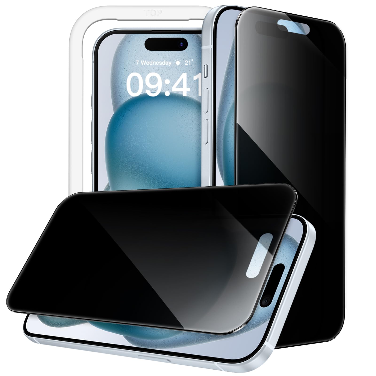 360° Privacy Screen Protector for iPhone 15 / 15 Plus / 15 Pro / 15 Pro Max