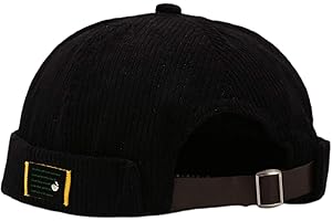 Unisex Letters Label Cap Hip Hop Retro Rolled Cuff Brimless Skull